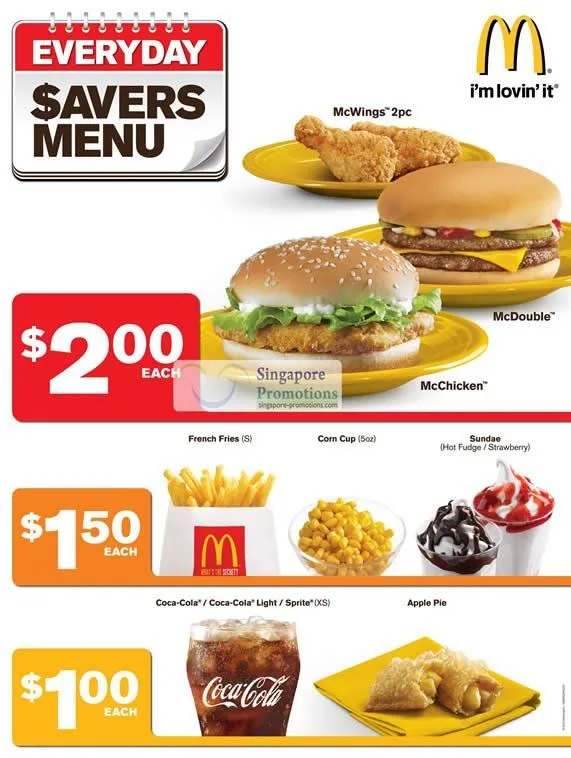 MCDONALD’S MENU PRICES SINGAPORE & UPDATED 2025